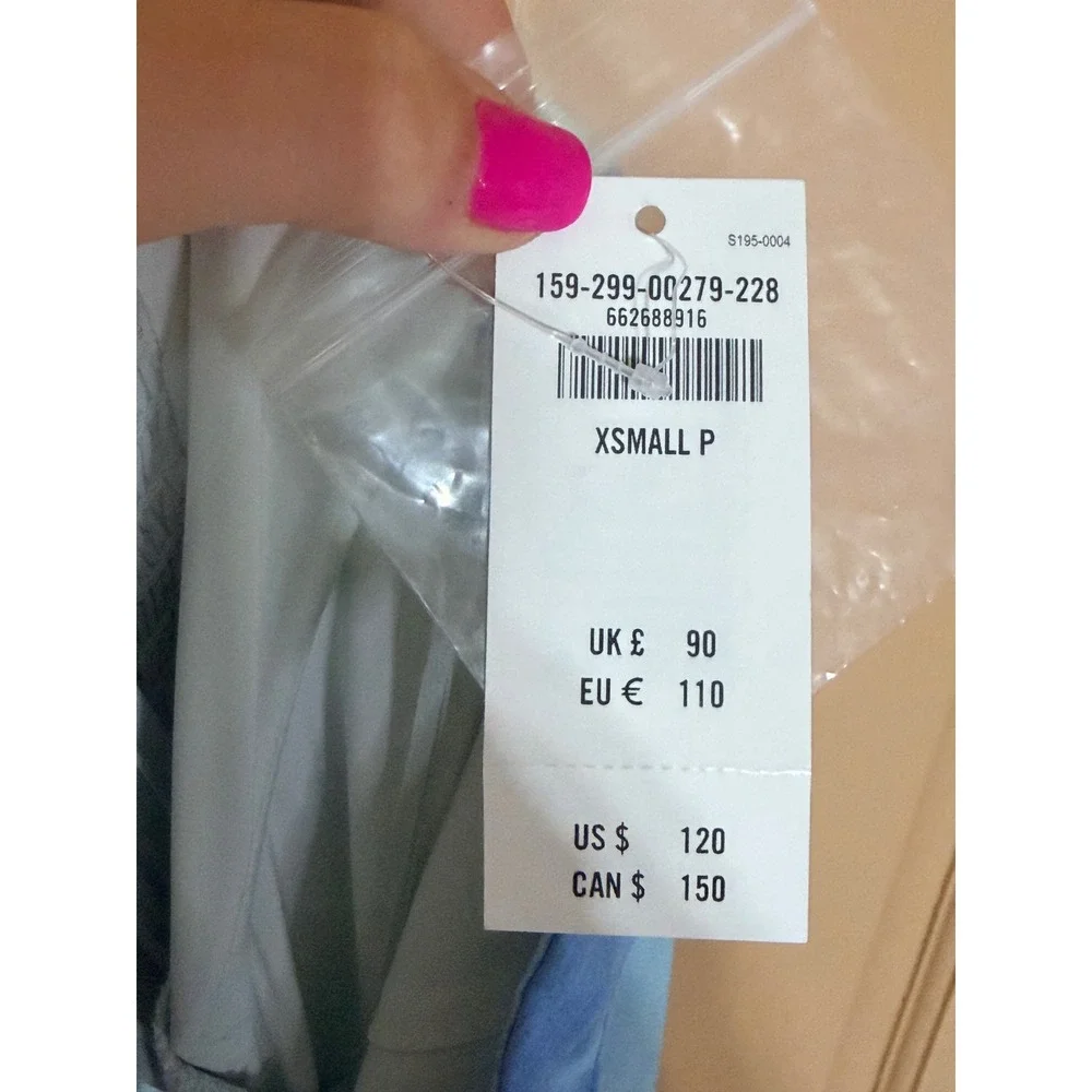 Abercrombie & Fitch Emerson Maxi Dress Blue Tie Dye Watercolor Petite XSP NWT